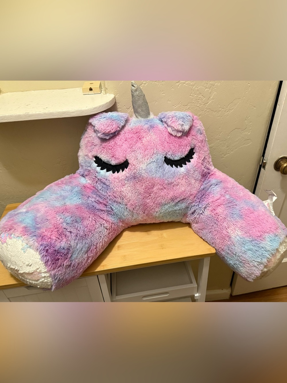 Plush Unicorn Reading Pillow